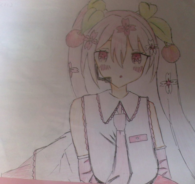 ちょっと遅れたけど桜ミク by レッサーパンダ