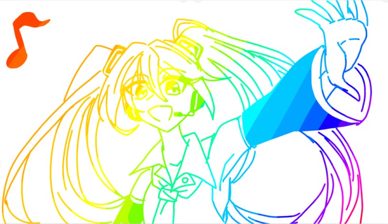 虹色ミクさん！ by 豆電球とうふ